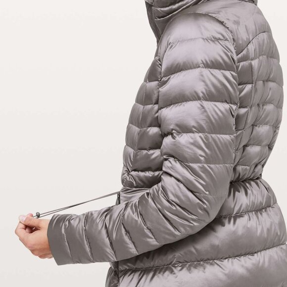 Lululemon Brave The Cold Jacket Dark Chrome 700 Fill Power Goose Down Size 6 - Picture 3 of 12